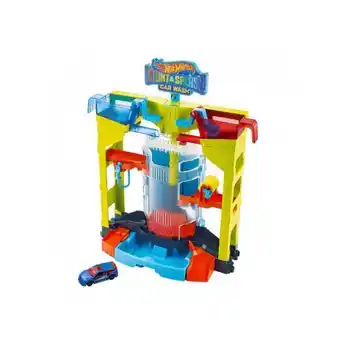 Hw stunt & splash car wash set