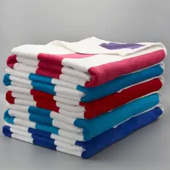 Reversible cabana beach towel