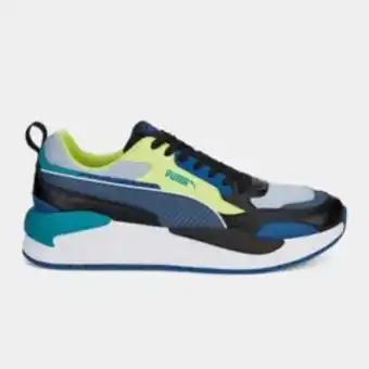 Totalsports Men's puma x-ray 2 squared blue/lime shoes offer