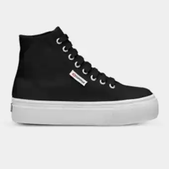 Totalsports Women's superga platform 8 eyelets black shoes offer