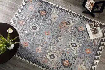 Revival 1.6m x 2.3m rug - aztec blue
