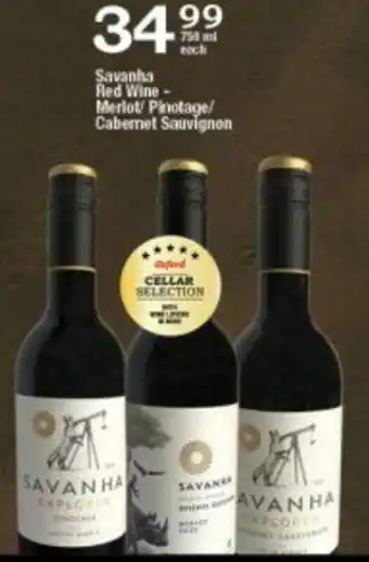 Oxford Freshmarket Savanha Red Wine - Merlot / Pinotage / Cabernet Sauvignon 750 ml offer