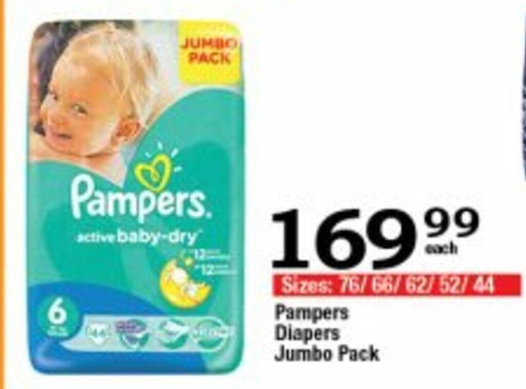 Pampers Diapers Jumbo Pack offer at Oxford Freshmarket