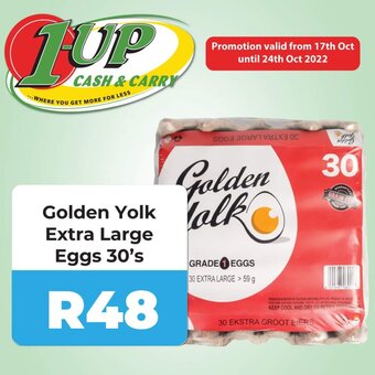 Golden Yolk Extra Large Eggs 30's