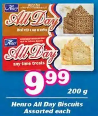 Henro All Day Biscuits Assorted each 200g