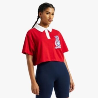 Sportscene Redbat athletics women's red cropped top offer