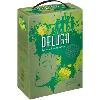 Delush natural sweet white wine 3, l
