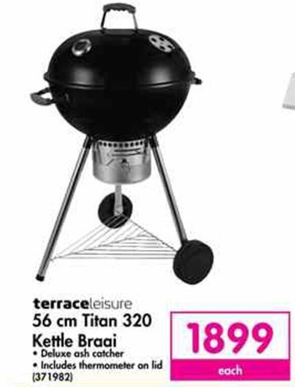 Terrace Leisure 56cm Titan 320 Kettle Braai offer at Makro