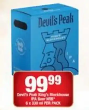 OK Liquor Devil's Peak King's Blackhouse Beer NRB 6 x 330ml per pack offer