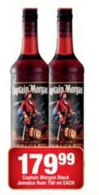 Captain Morgan Black Jamaica Rum 750ml