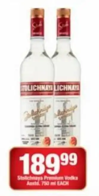 Stolichnaya Premium Vodka asstd. 750ml