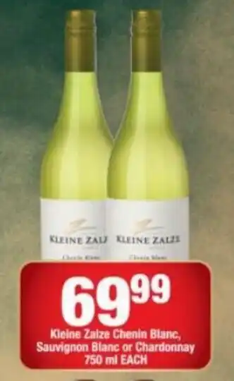 Kleine Zaize Chenin Blanc, Sauvignon Blanc or Chardonnay 750ml