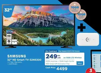 HiFi Corp Samsung 32" HD Smart TV-32N5300 offer