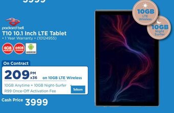 HiFi Corp Packard Bell T10 10.1-inch LTE Tablet offer