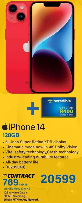 Incredible Connection iPhone14 Pro 128GB offer