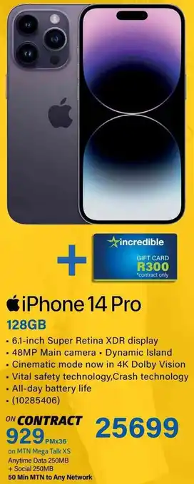 Incredible Connection iPhone14 Pro 128GB offer
