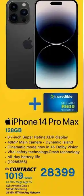 Incredible Connection iPhone14 Pro Max 128GB offer