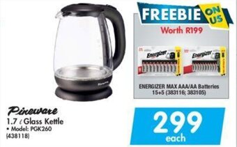 Makro Pineware 1.7L Glass Kettle offer