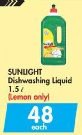 Makro Sunlight Dishwashing Liquid 1.5L offer
