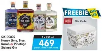 Makro Six Dogs Honey Lime, Blue, Karoo or Pinotage Stained Gin 750ml offer