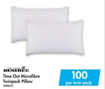 Home Creations by: Desireee Time Out Microfibre Twinpack Pillow