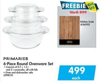 Makro Primaries 6-piece Round Ovenware Set offer