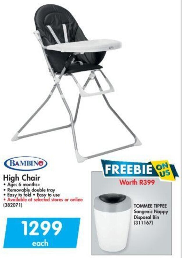 Bambino High Chair offer at Makro