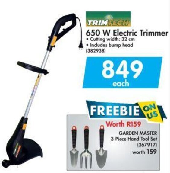 Trimtech 650W Electric Trimmer offer at Makro
