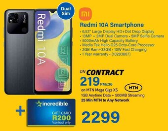 Incredible Connection Mi Redmi 10A Smartphone offer