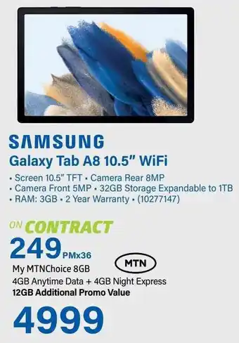 Incredible Connection Sansung Galaxy Tab A8 10,5" Wifi offer