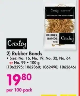 Makro Croxley Rubber Bands per 100-pack offer