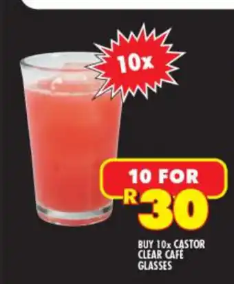 Shoprite Liquor Buy 10x Castor Clear Cafe Glasses offer