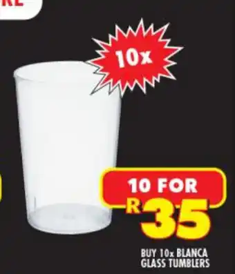 Buy 10x Blanca Glass Tumblers