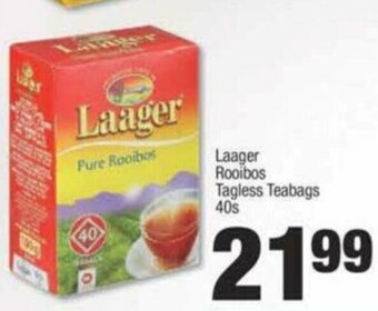 Spar Laager Rooibos Tagless Teabags 40s offer