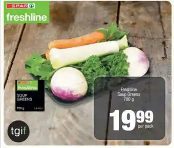 Spar Freshline Soup Greens 700g offer