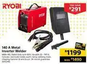 Builders Warehouse Ryobi 140 a metal inverter welder offer