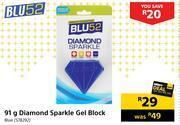 Blu 52 91g diamond sparkle gel block blue