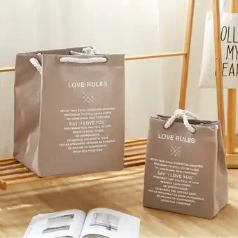 OneDayOnly Multi-functional love rules bag with sturdy carry handles offer
