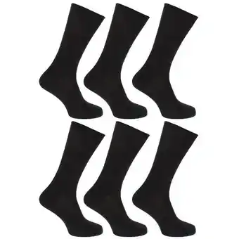 Takealot Mens socks - pack of 6 pairs cotton socks for men black offer