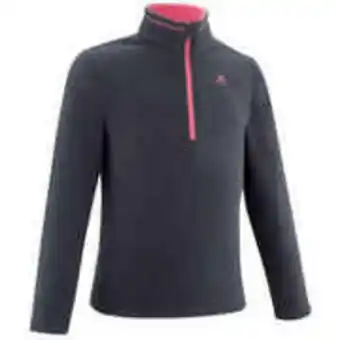 Decathlon Kids’ hiking fleece - mh100 aged 7-15 - dark grey offer