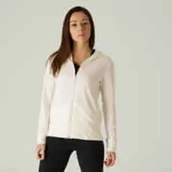 Decathlon Women's zip-up fitness hoodie 500 - off-white offer