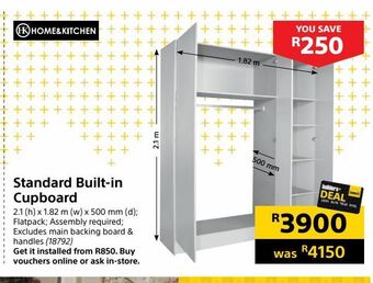 Builders Warehouse Standard built-in cupboard offer