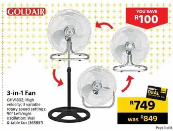 Builders Warehouse 3-in-1 fan offer