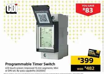 Builders Warehouse Programmable timer switches offer