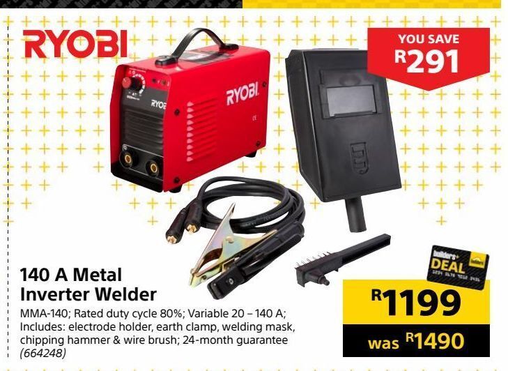 140 a metal inverter welder offer at Builders Warehouse