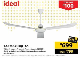 Builders Warehouse 1.42 m ceiling fan offer