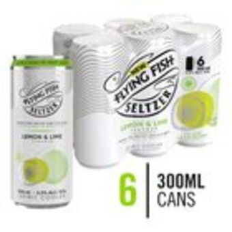 Pick n Pay Liquor Flying fish hard seltzer lemon & lime can 300ml x 6 offer