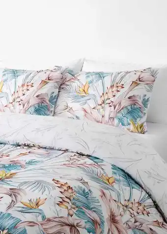 Tropical garden microfibre duvet cover set