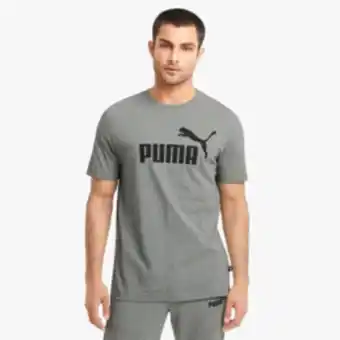 Totalsports Men's puma essential logo medium grey tee offer