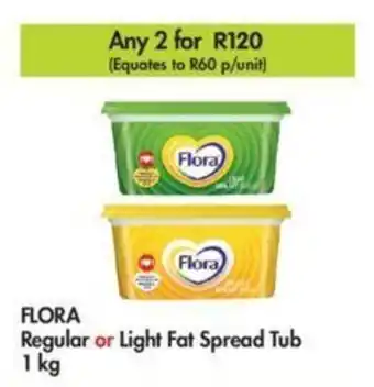 Makro Flora Regular or Light Fat Spread 2 x 1kg offer